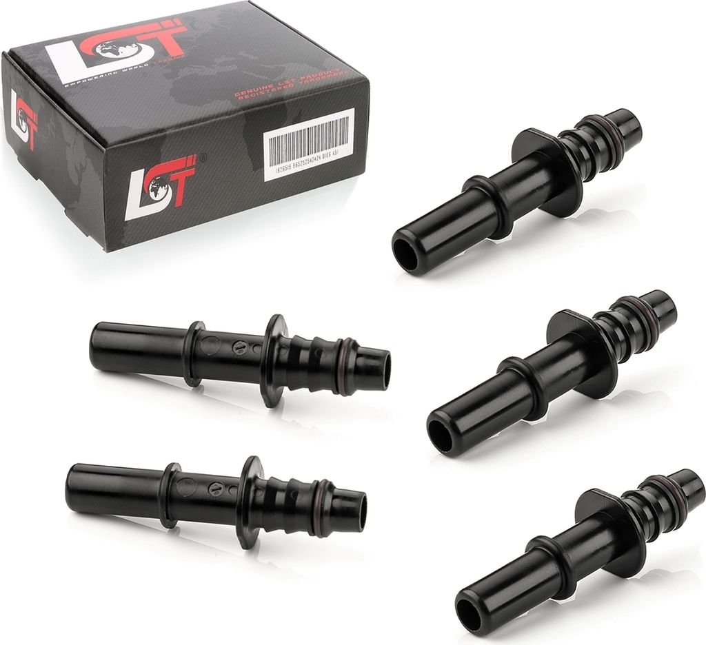 5x Gegenstück Schnellkupplung gerade Kraftstoffleitung 9,49 x 9 für TOYOTA FIAT