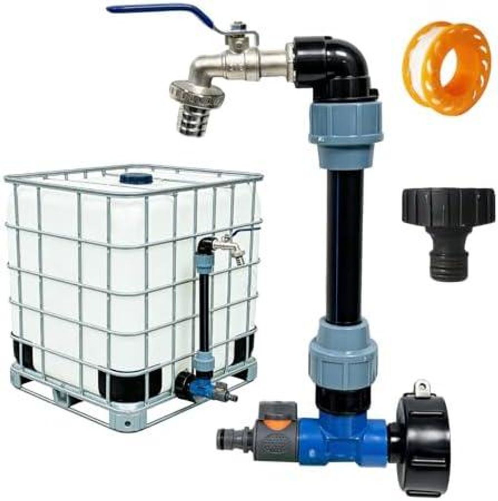 IBC Schwanenhals 3/4" Auslaufhahn Set,2 In 1 IBC Produktbild 