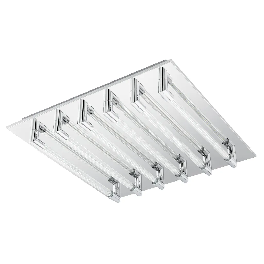Plafoniera LED Eglo 95399 Velarde 6 Luci - Design Acciaio e Cromo