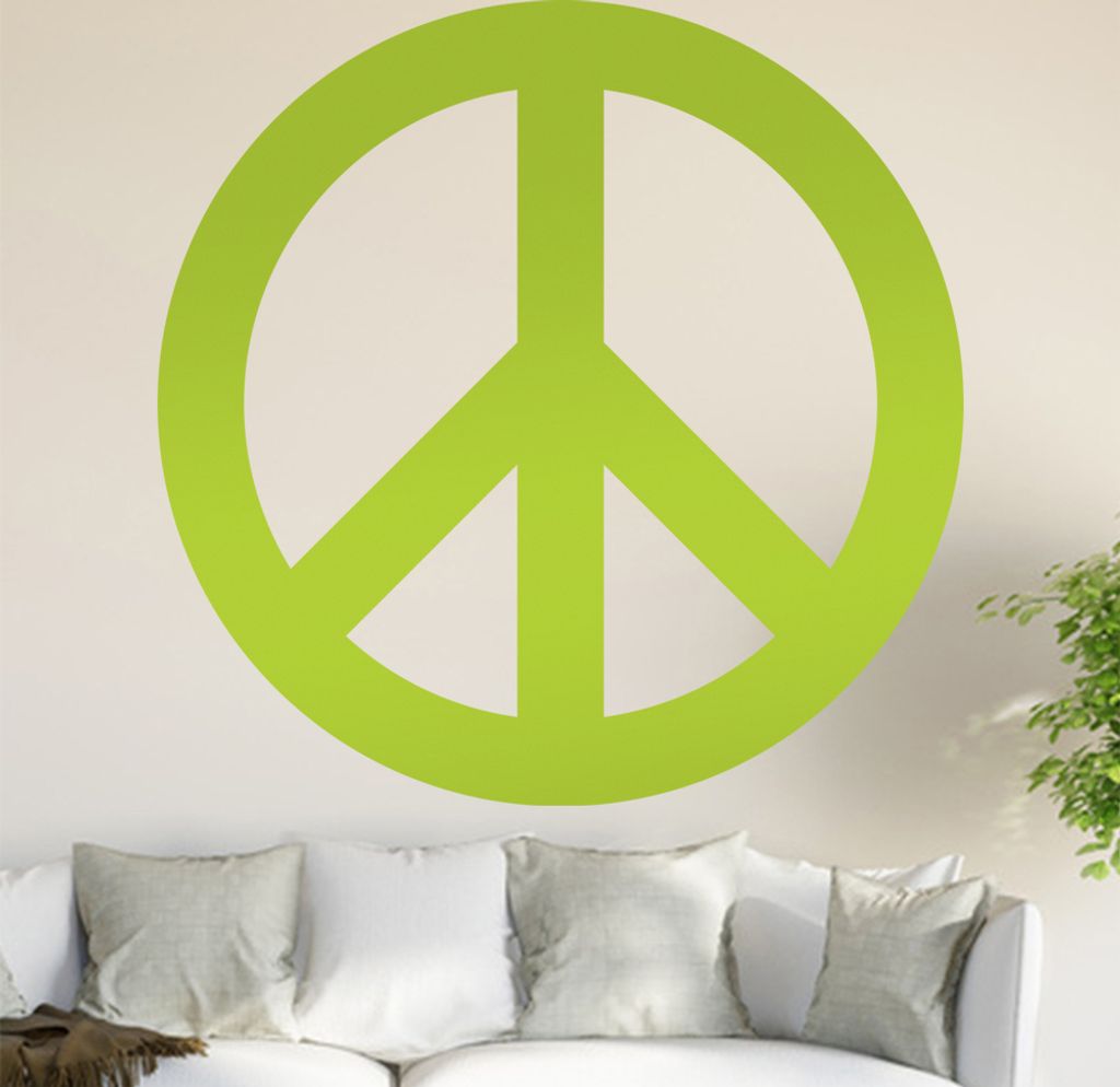 Peace Wandtattoo in 6 Größen - Wandaufkleber Wall Sticker - Dekoration, Küche, Wohnzimmer, Schlafzimmer, Badezimmer