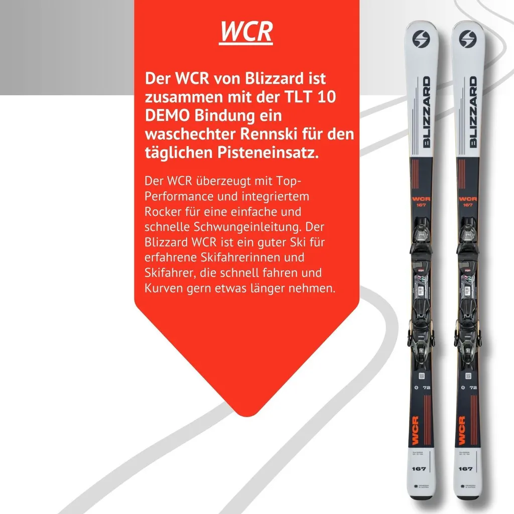 Ski de compétition Blizzard WCR : stabilité et contrôle sur neige dure