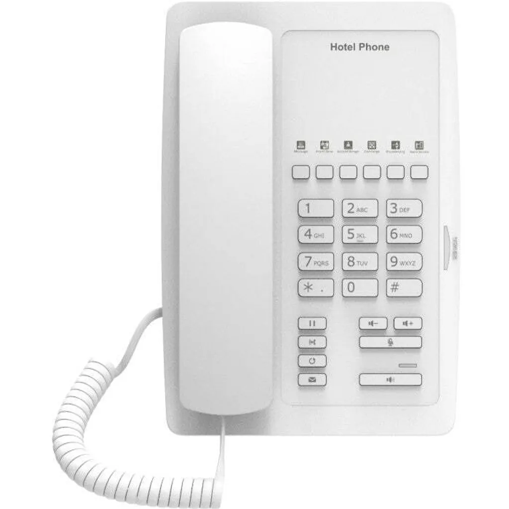 Téléphone IP Filaire Wi-Fi Fanvil H3W Blanc pour Hôtel et Bureau