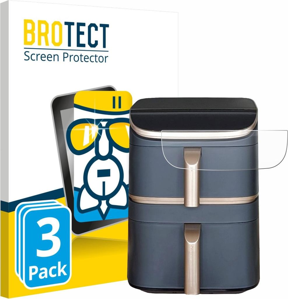3x BROTECT Schutzglas für Cosori Turbo Tower Pro Schutzfolie Panzer Folie Glas Display Schutz klar