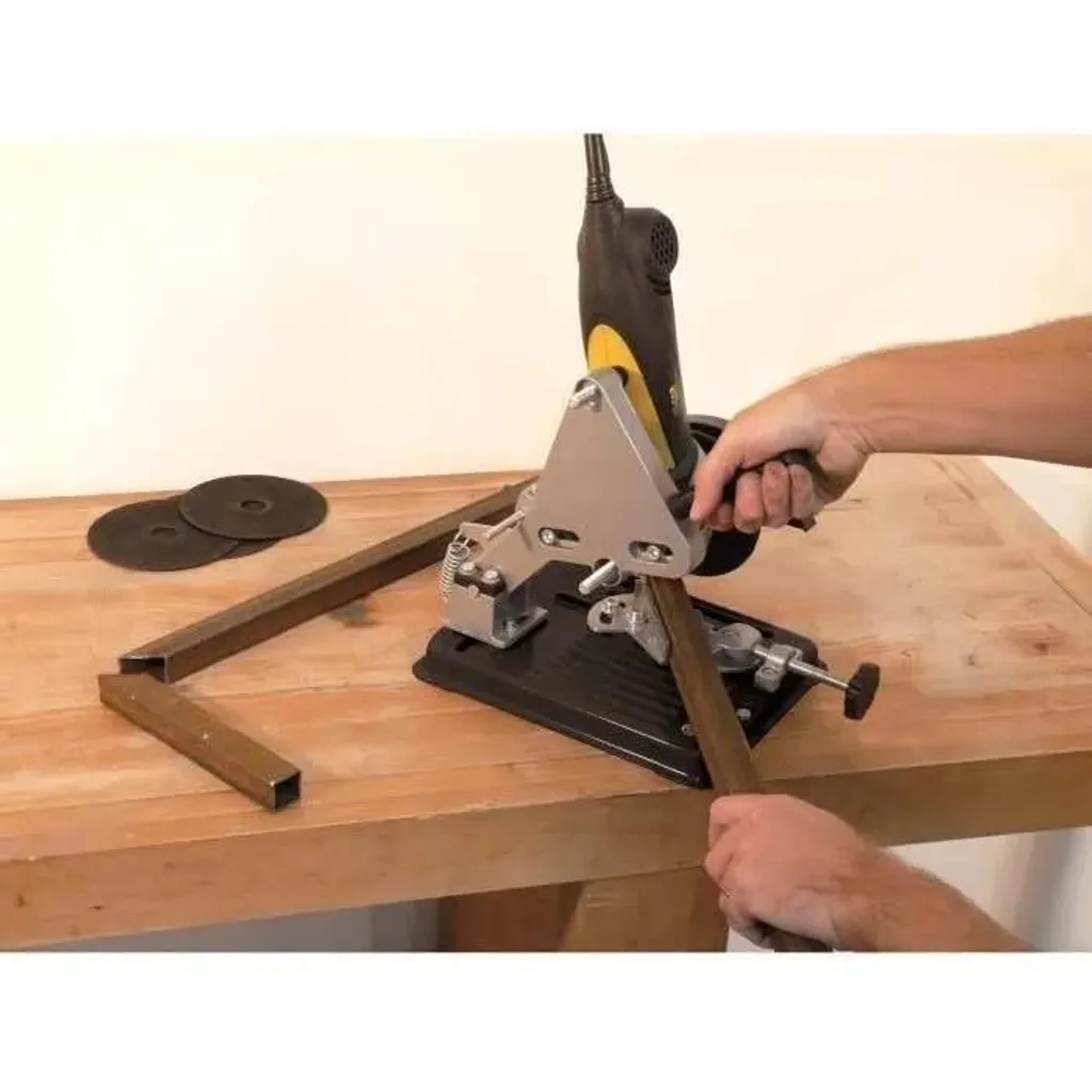 Support meuleuse d'angle stationnaire pour découpe de métal précise