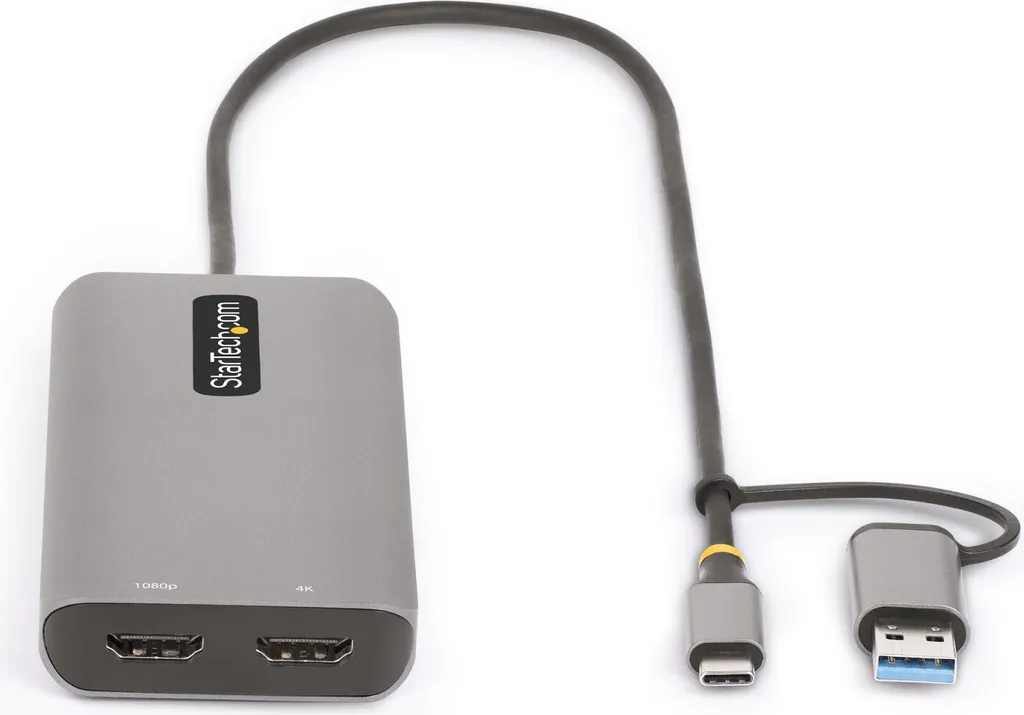 Adaptateur Double Écran HDMI pour PC Portable USB-C et USB-A - Bureau IT - 3