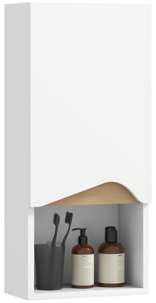 HOMCOM Badezimmerschrank Wandschrank mit Soft-Close-Tür und Produktbild 