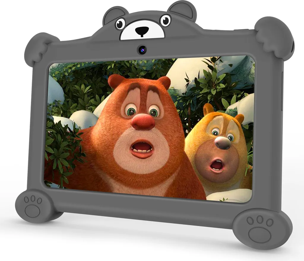 Tablette enfant antichoc 7 pouces Android 11 contre les chutes ours