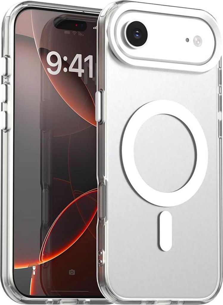 Für Apple iPhone 17 Air Candy Design Magsafe PC Hybrid TPU Schutz Hülle Cover Weiß