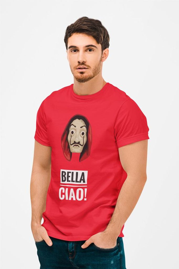 D&B Uni Polo MO00004_MoneyHeist_Rot-Größe 3XL