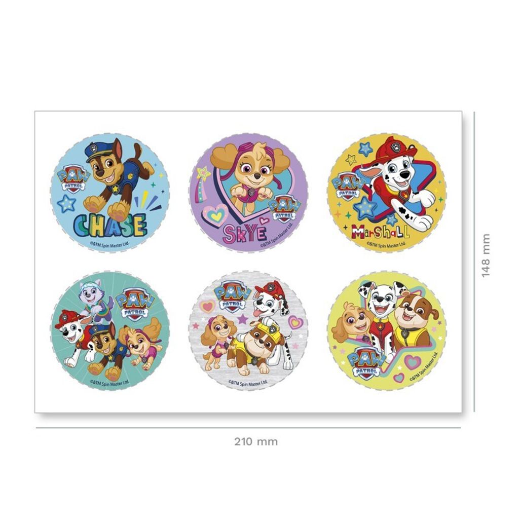 6 Stück Tortendekorationen Paw Patrol 5,8cm Produktbild 9