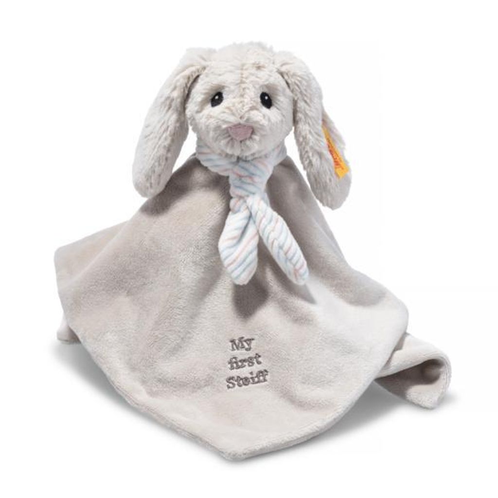 Steiff Schmusetuch Hase Hoppie 26 cm hellgrau Produktbild 