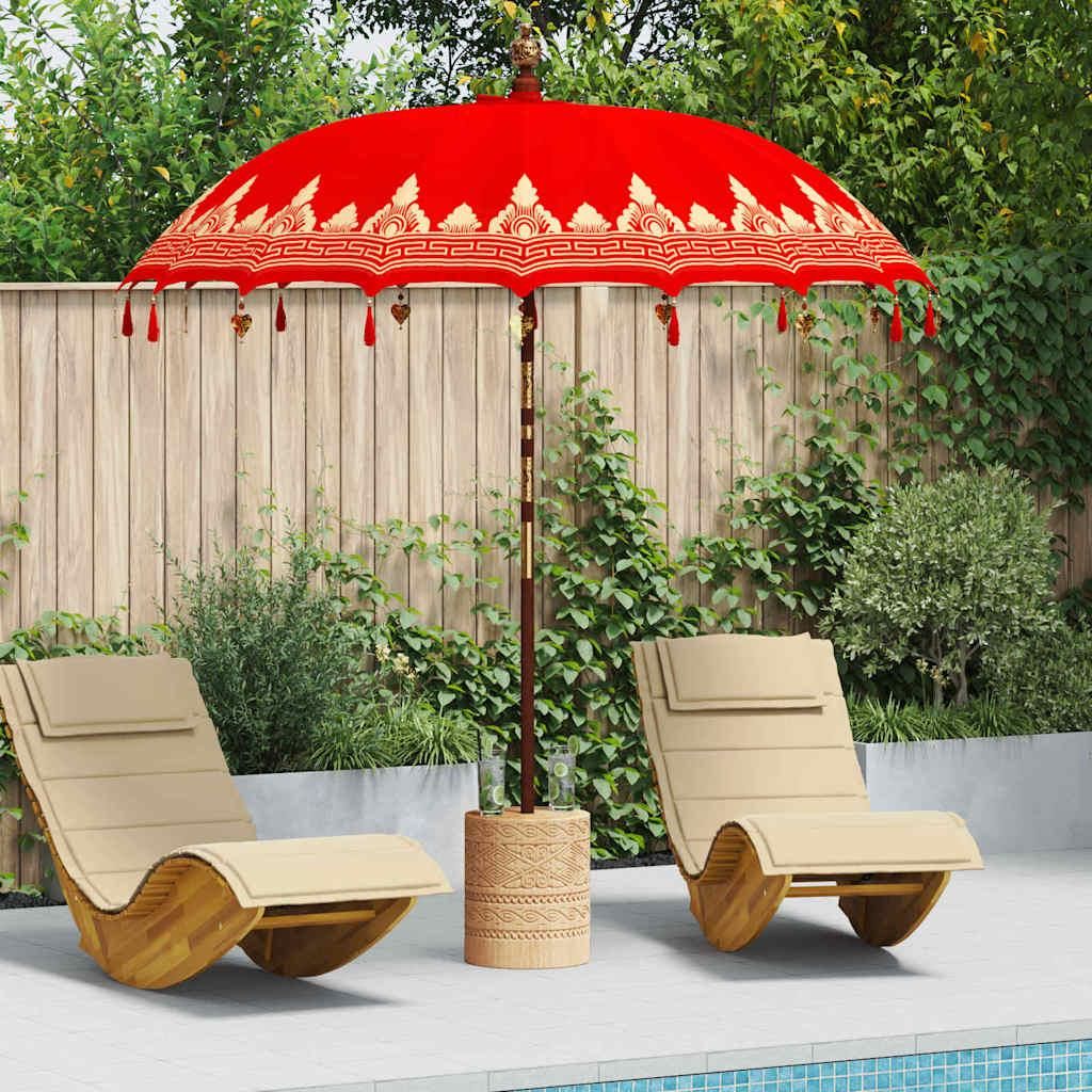 vidaXL Balijský slunečník červený 215 x 215 x 260 cm Obrázek produktu 