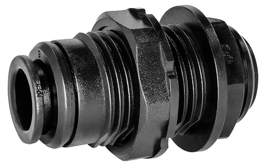 Riegler Schottverschraubung POM, G 3/8, für Schlauch-Außen-Ø 4 mm