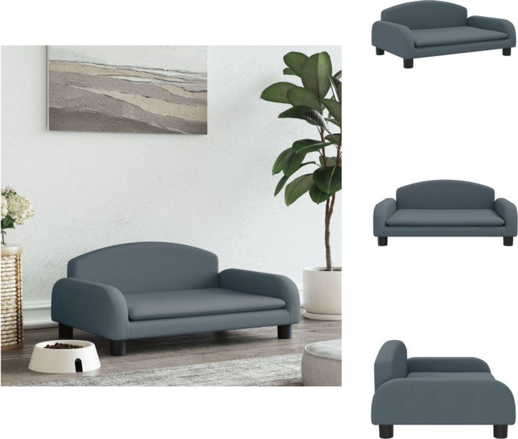 vidaXL Hundebett Dunkelgrau 70x45x30 cm Stoff - Hundebetten