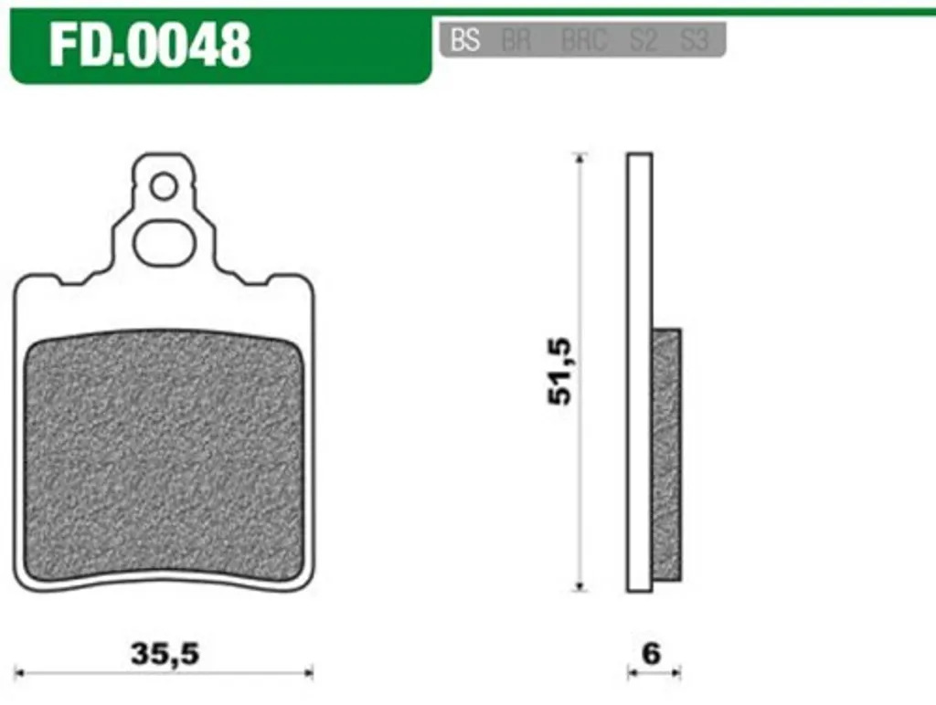 Bloc de Frein Arrière Neuferer FD0048 RS 96 pour Moto Haute Performance