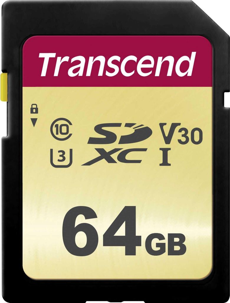 Transcend SDXC 500S 64GB Class 10 UHS-I U3 V30