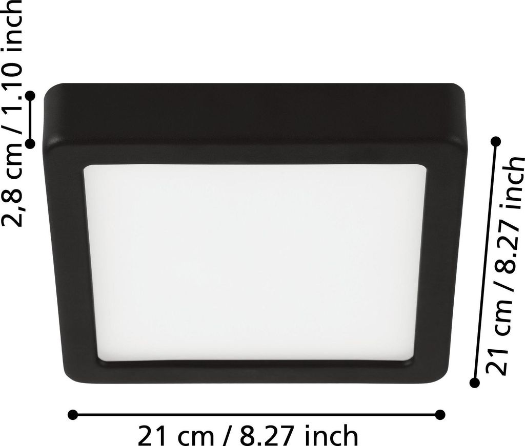 Eglo LED lampa sufitowa natynkowa panel Fueva 5 czarny Zdjęcie produktu 