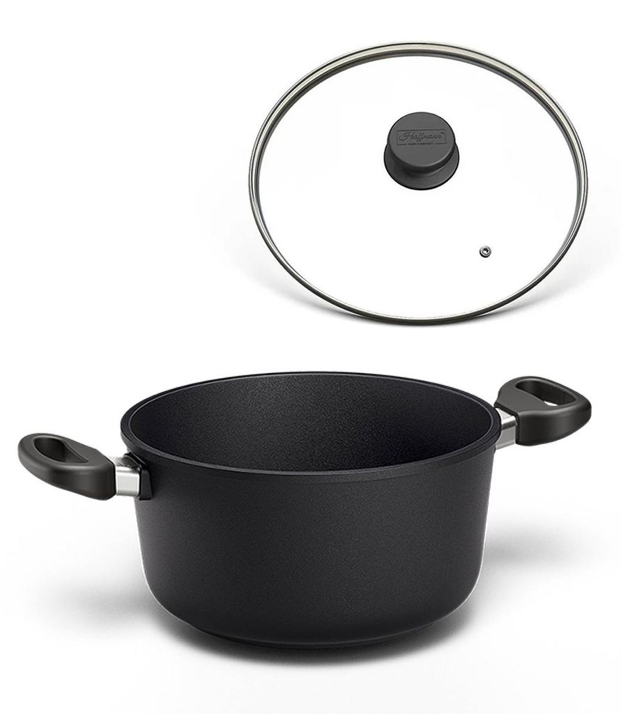 Hoffmann STONIQ Kochtopf Ø 24 cm IQ-SHIELD Antihaft mit Deckel