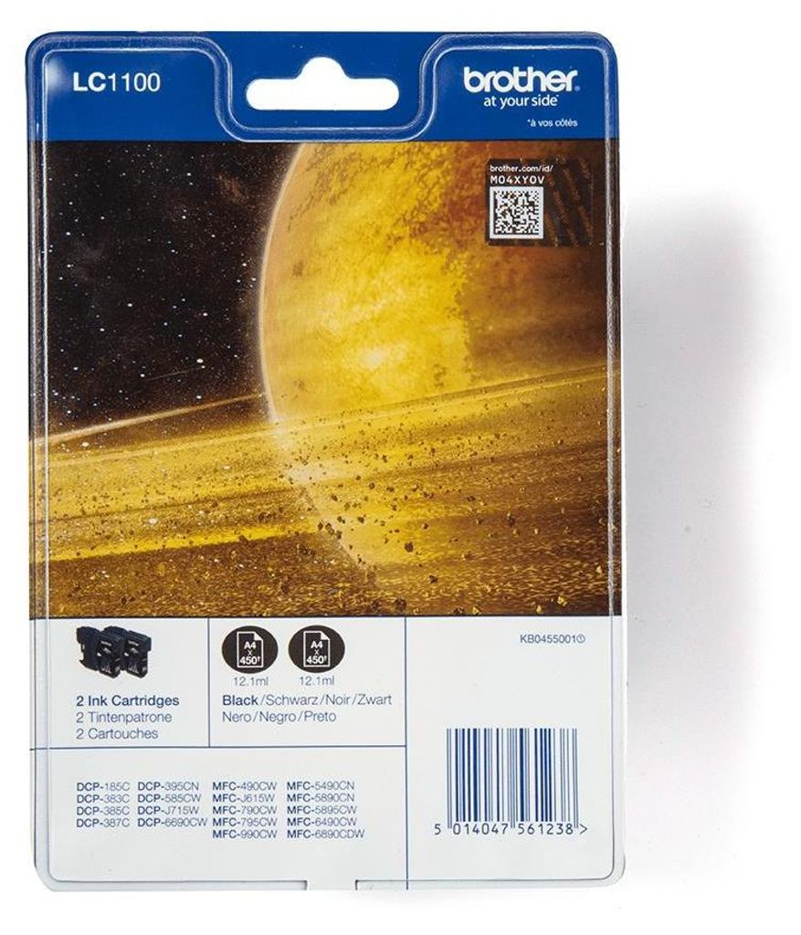 Brother LC1100BKBP2 - 2er-Pack - Schwarz - original Image du produit 