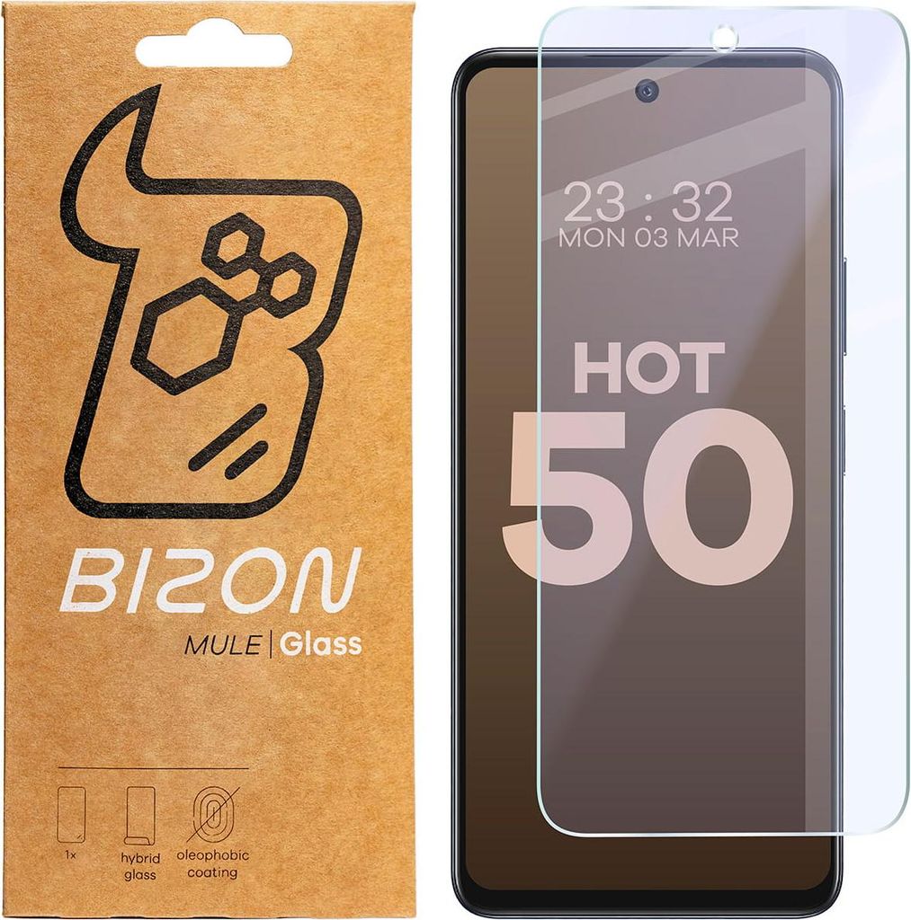 Elastyczne szkło hybrydowe Bizon Glass Mule do Infinix Hot 50 4G