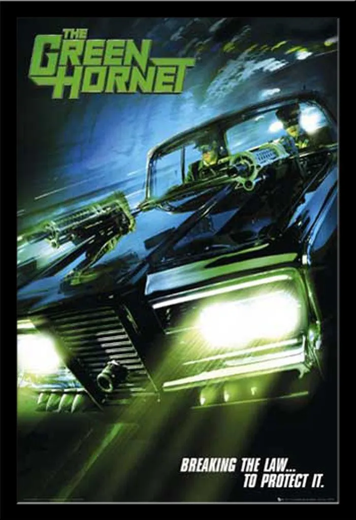 Green Hornet, The - Poster - Teaser + cornice rimovibile, Shinsuke® Maxi MDF nero, disco acrilico