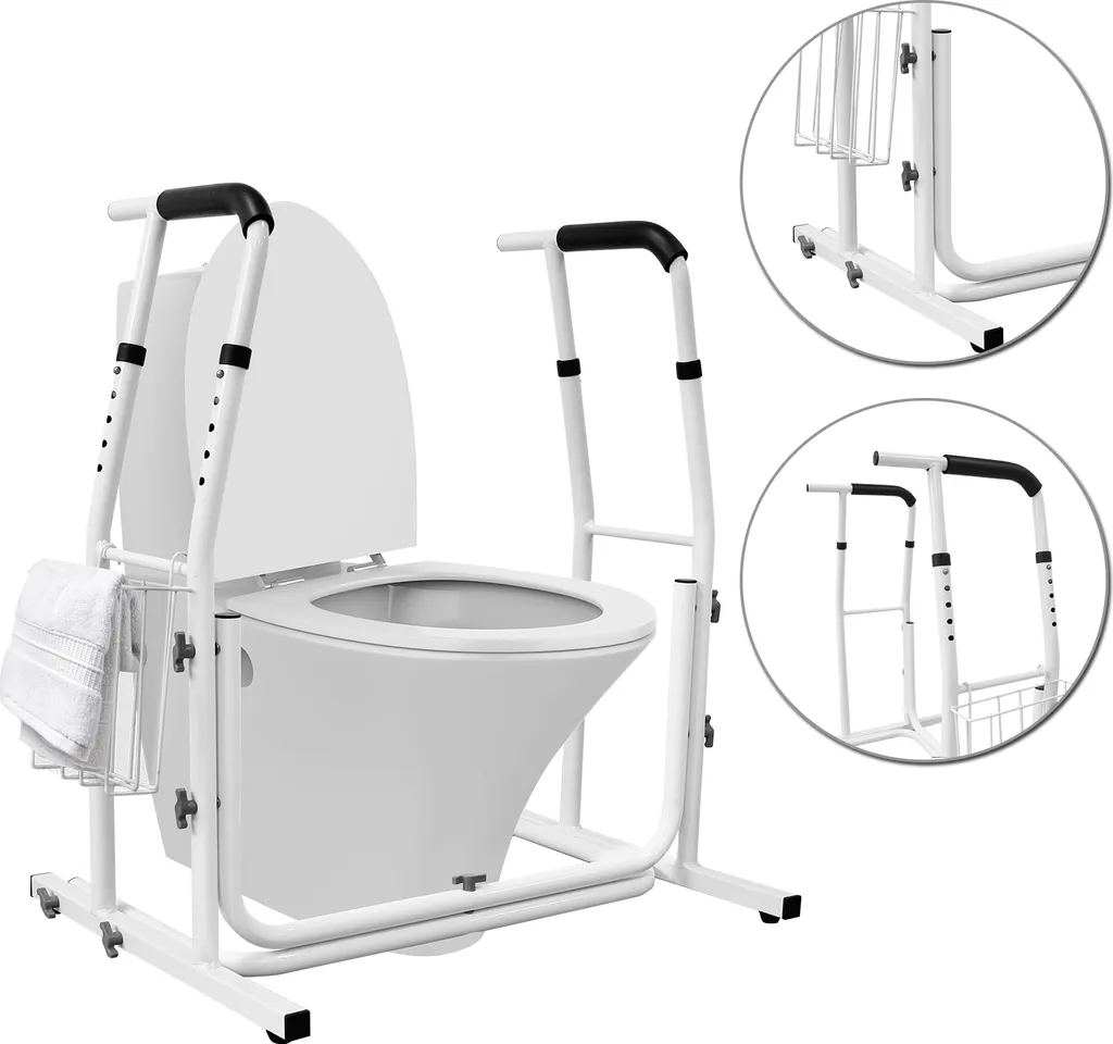 LZQ Relève-personne de toilette réglable avec panier - Support 200 kg