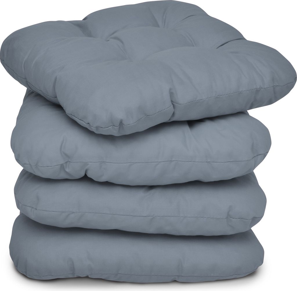 4er Set Beautissu Lisa Stuhlkissen 40x40x8 cm Produktbild 1