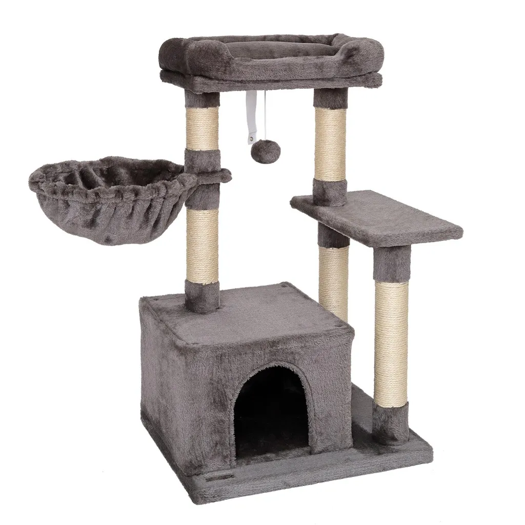lionto Tiragraffi 85cm Grigio Scuro: Albero Salvaspazio in Sisal