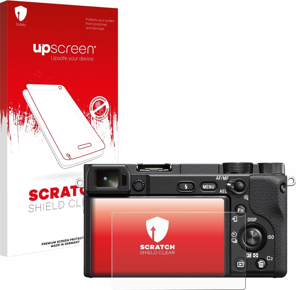 upscreen Schutzfolie für Sony Alpha 6400 / 6400A Displayschutz Displayschutzfolie Folie Klar Transparent