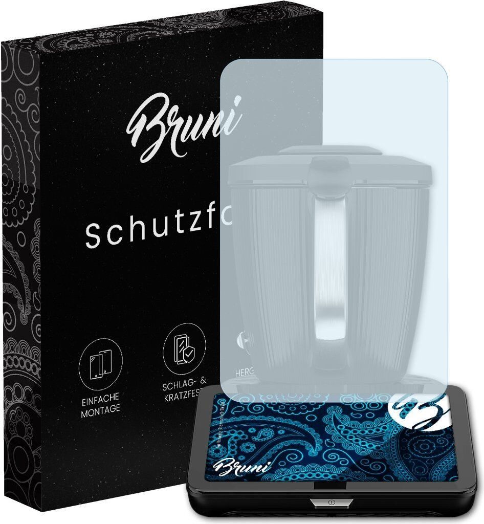 Bruni Basics-Clear 2x Schutzfolie kompatibel mit Vorwerk Thermomix TM7 Folie