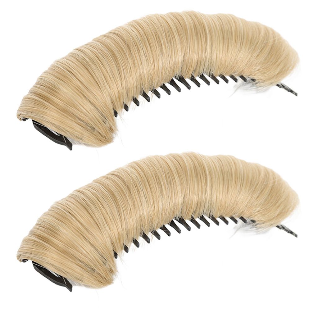 2 Stück Unsichtbar Flauschiges Haarpolster für Damen, Haarkissen, Erhöhte Haarpolster, Gold