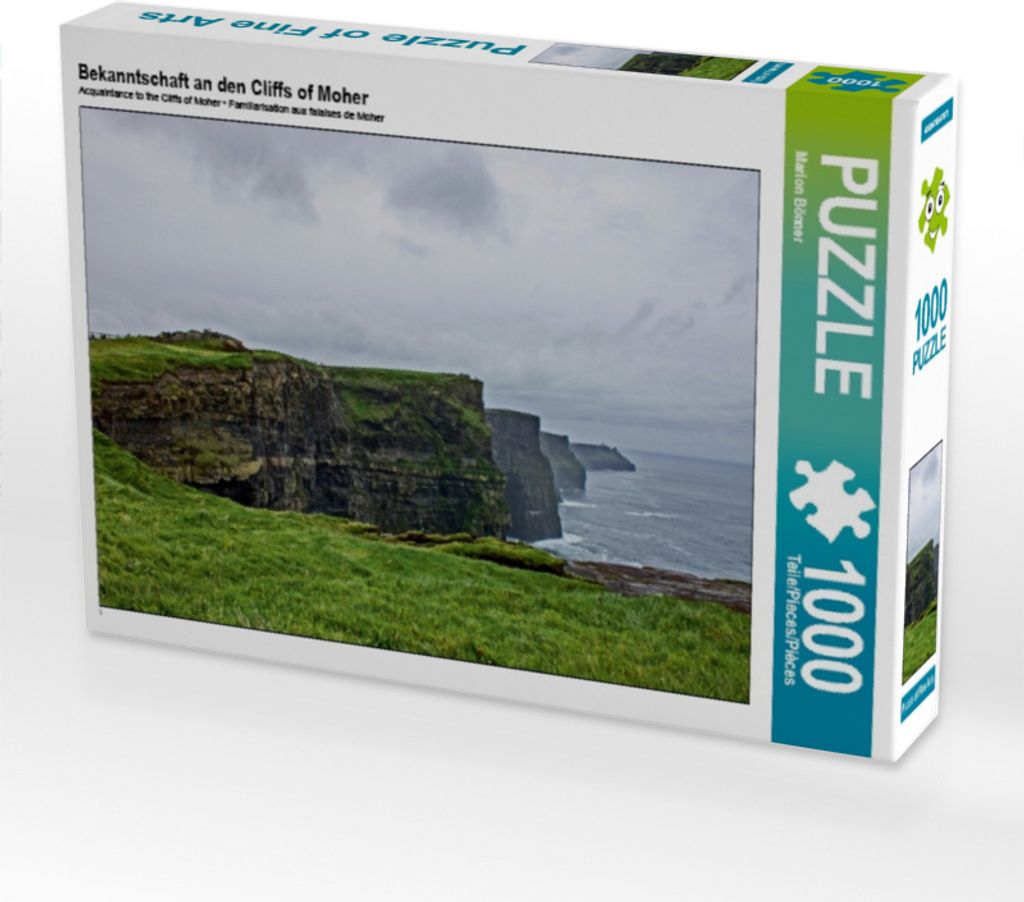 Calvendo Bekanntschaft an den Cliffs of Moher 1000 Teile Puzzle quer 640x480mm, Bönner Marion; 7439424
