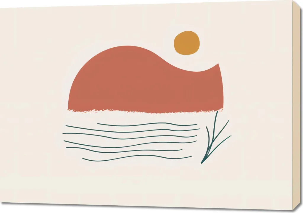 Tableau Image 100 x 70 cm Sérénade au soleil couchant - Déco Murale