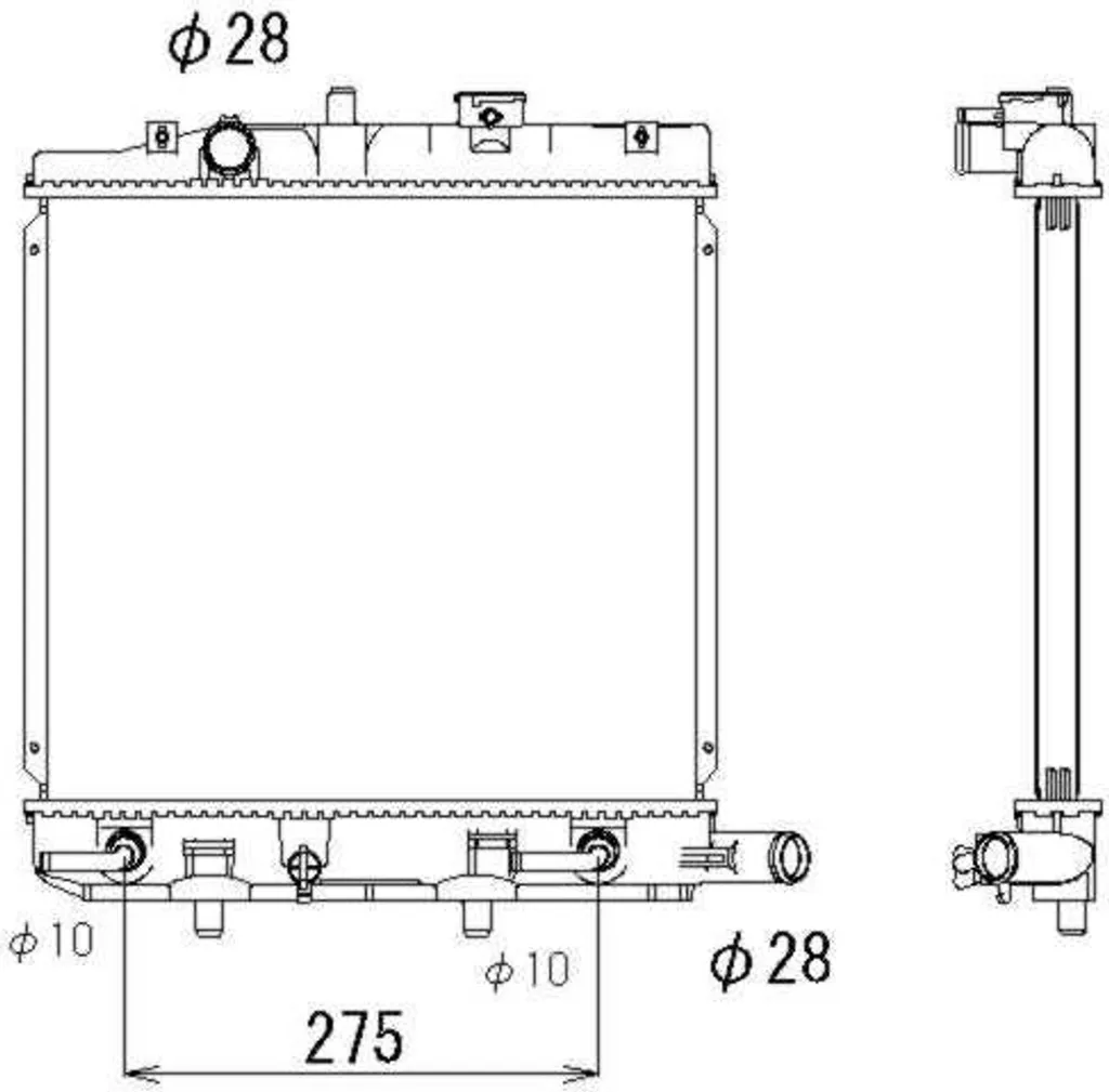 Radiateur de refroidissement Mazda Demio - Solution NRF 53323 de rechange
