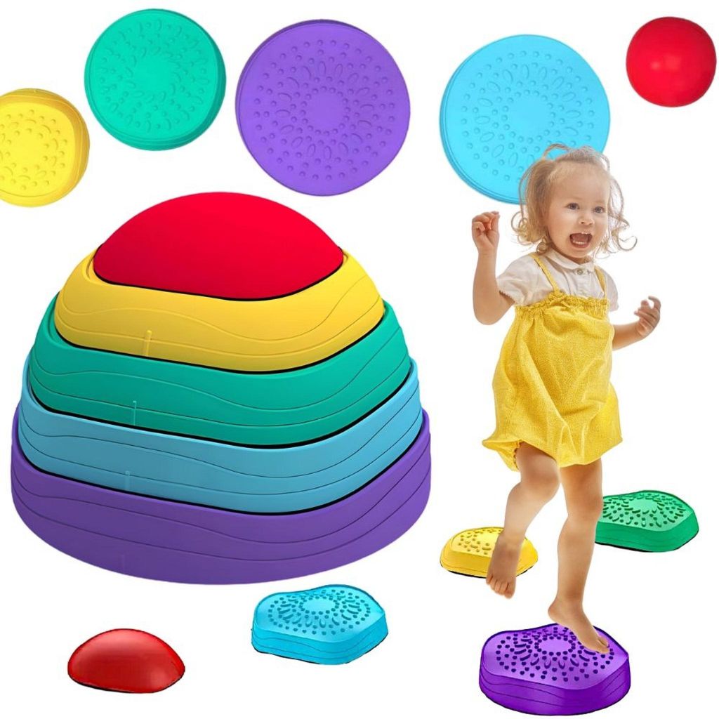 Woopie Sensory Path Balance Stones für Kinder Gleichgewichtstraining 5 Stk.