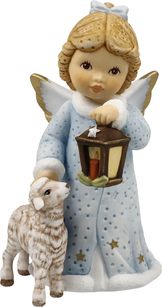 Figurine Ange de crèche Goebel en porcelaine blanche Heller Schein
