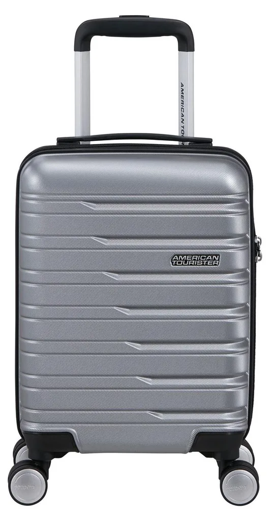 Bagage Cabine Flashline Spinner 45cm Sky Silver avec Roulettes Amovibles