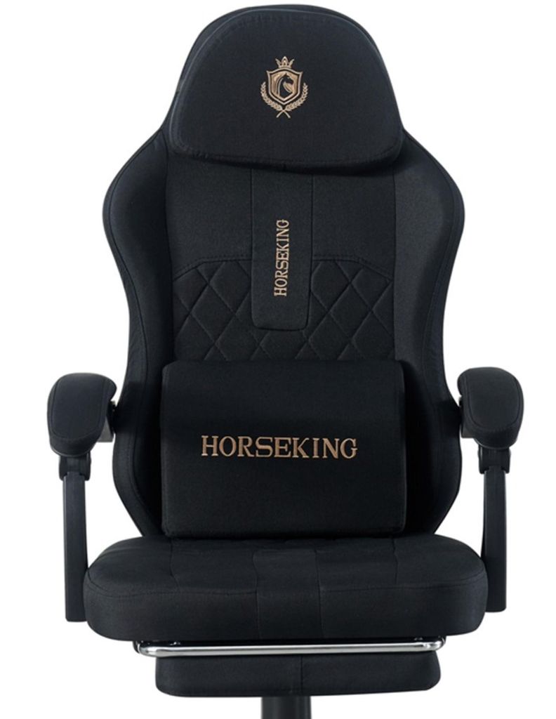 Fotel Gamingowy Horseking Z Podnóżkiem Obrotowy Do Gry Zdjęcie produktu 