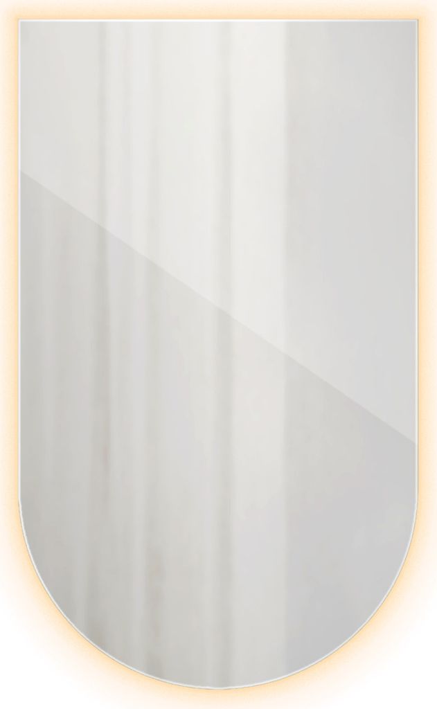 Wandspiegel LED Modern Bogenförmiger Spiegel - 60x100 cm - LED- Farbe Warm (3000K)