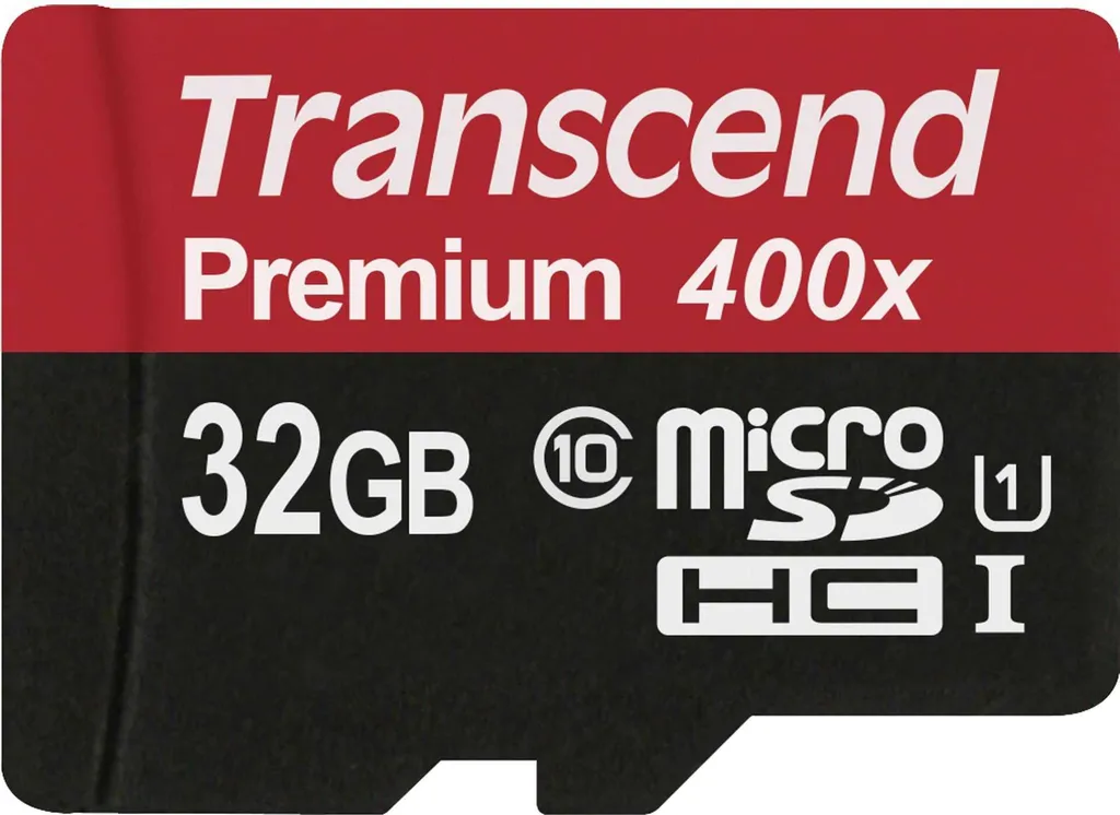 Scheda MicroSDHC 32GB Transcend UHS-I U1 Classe 10 per Fotocamere
