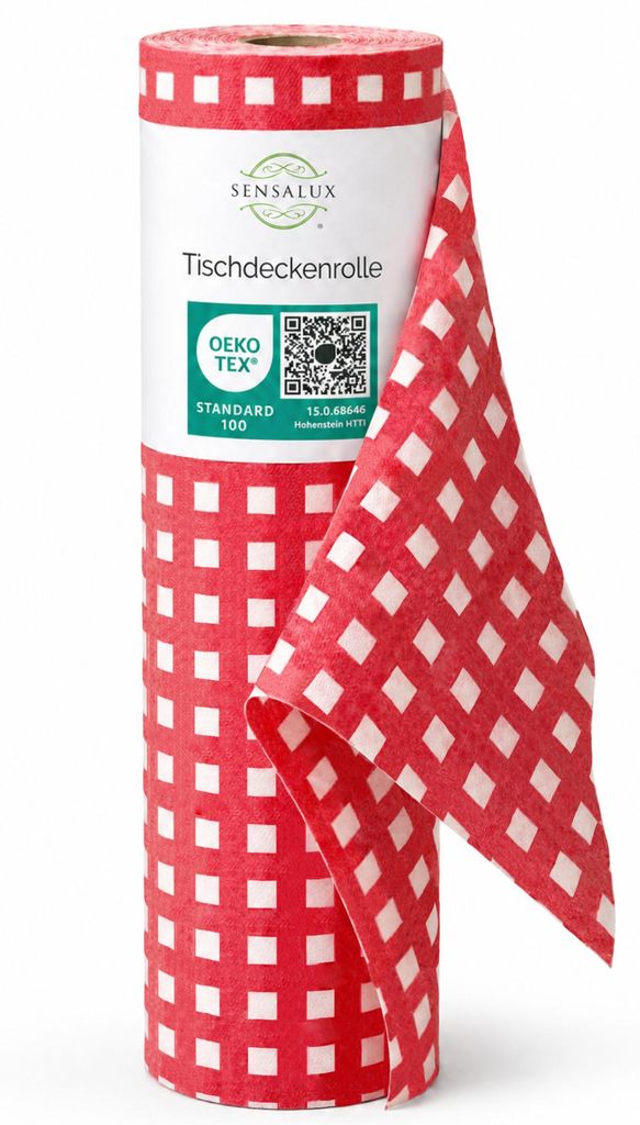 Rotolo di tovaglia Sensalux, 1m x 25m a quadri, Immagine del prodotto 