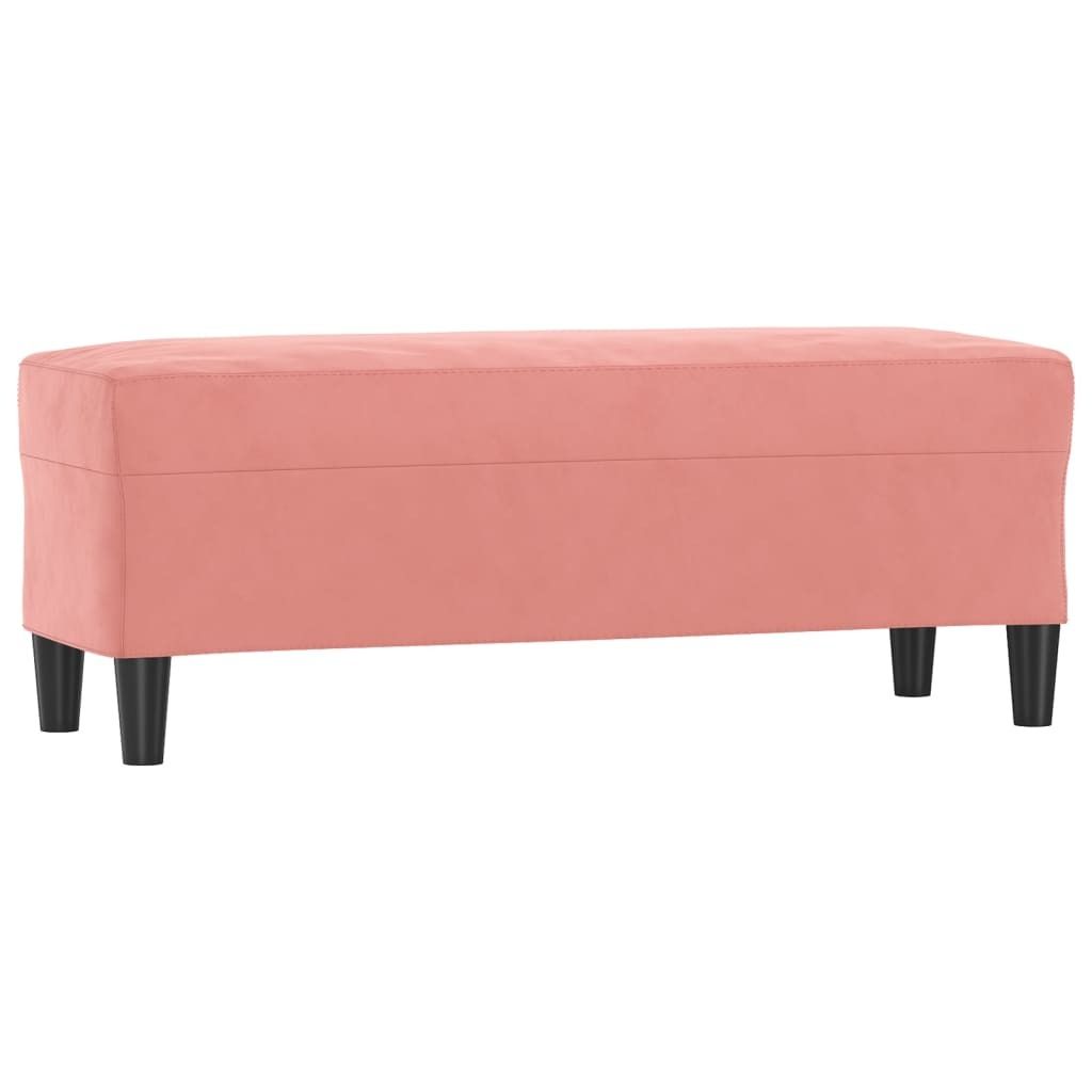 Sitzbank Rosa 100x35x41 cm Samt Produktbild 