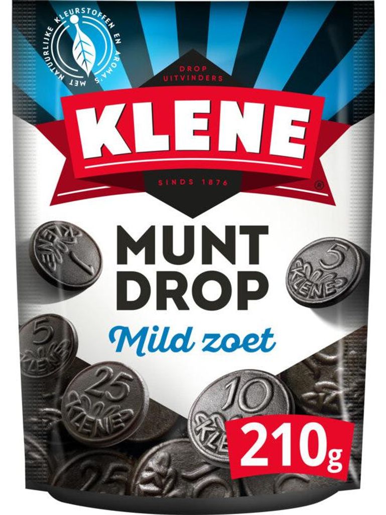Klene Muntdrop Lakritz 210g – Süße & salzige Lakritzbonbons Produktbild 