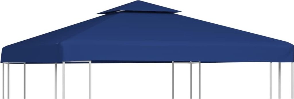 Pavillon-Ersatzdach 310 g/m² Dunkelblau 3x3 m