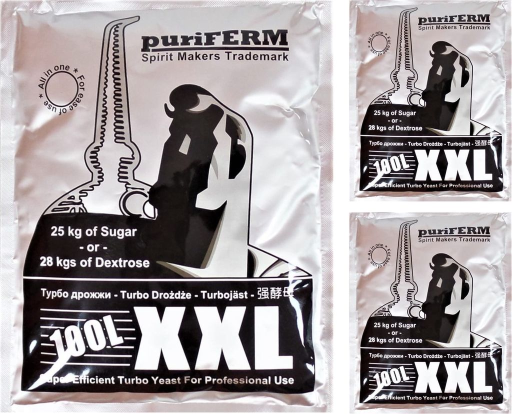 HUGBERT Turbohefe Puriferm XXL 100Liter Vodka Alkohol Produktbild 