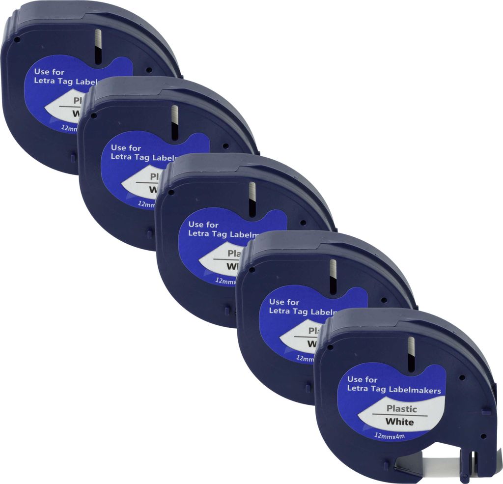 vhbw 5x Schriftband-Kassette Plastik kompatibel mit Dymo Produktbild 