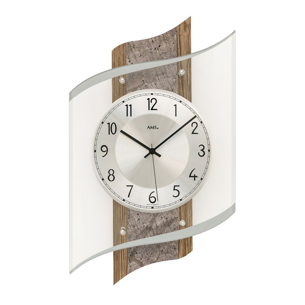 AMS 5518 Wanduhr Funk Funkwanduhr analog nussbaum farben Produktbild 