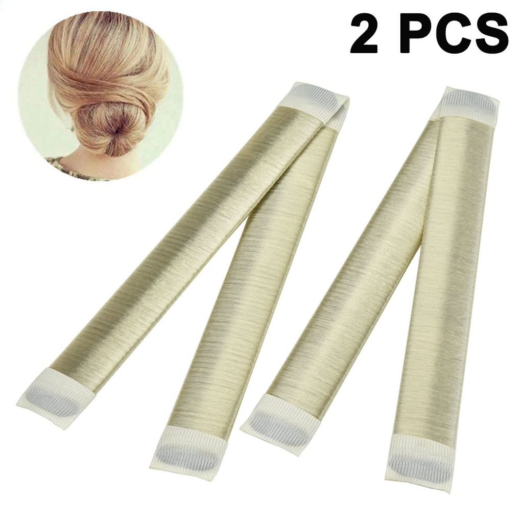 2er Pack Mädchen Damen Hair Styling Tool Donut Hair Bun Twist Haar Brötchen Styling Braid Halter Werkzeug (Perfekt für lange und dicke Haare)