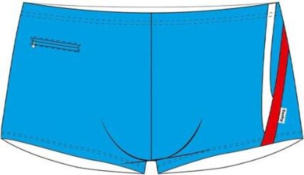 FASHY Badehose Boxer hellblau orange weiss 8