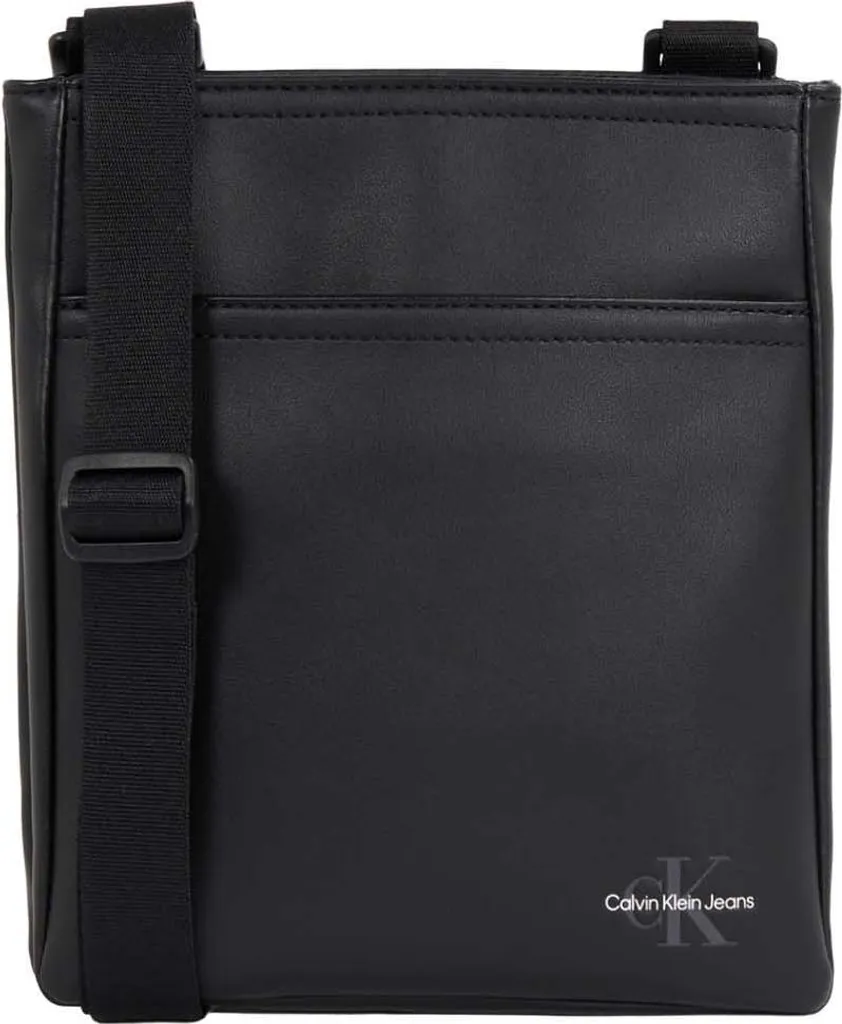 Sacoche bandoulière homme Calvin Klein Jeans en faux cuir noir souple